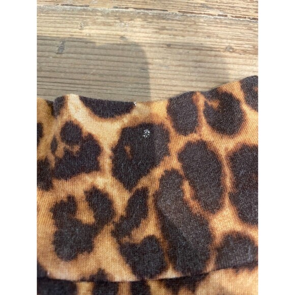Express Leopard Medium Sleeveless Mock Neck Dress Express Vintage Y2K Dress Med - Picture 6 of 7